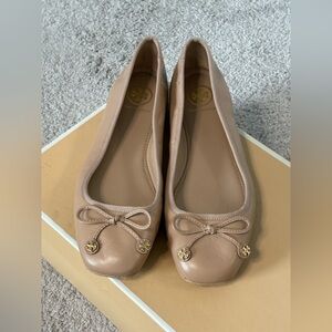 Tory Burch Tan Ballet Flats with Bow